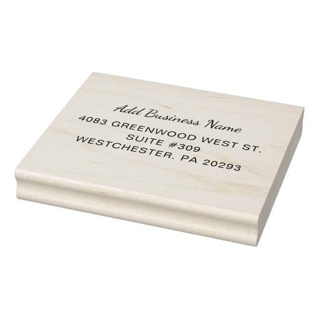 Business Name Simple and Return Address Rubber Stamp (Stamp)