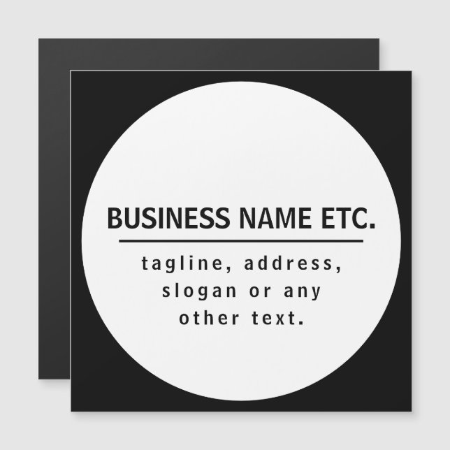 Business Name & Slogan/other text | Black & White (Front/Back)