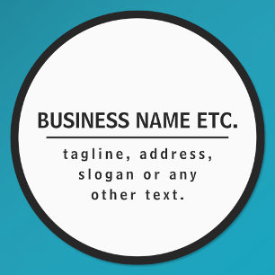 Business Name & Slogan/other text Black & White