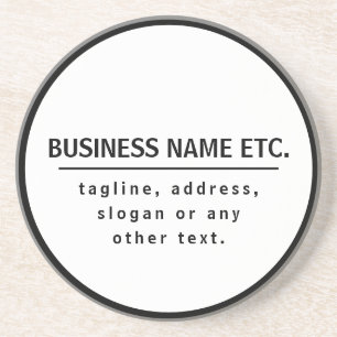 Business Name & Slogan/other text Black & White Coaster