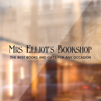 Business Name & Tagline Chic Simple Window Cling