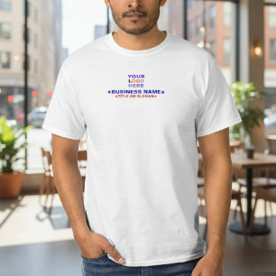 Business Name & Text or Slogan Promotional Logo T-Shirt