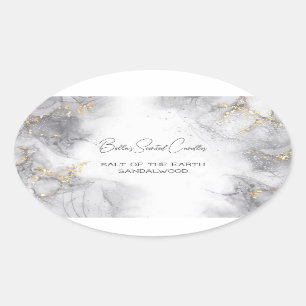Business Name w/Fragrance Candle Sticker
