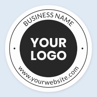 Business Name & Website or Slogan, Thank You Etc. Classic Round Sticker