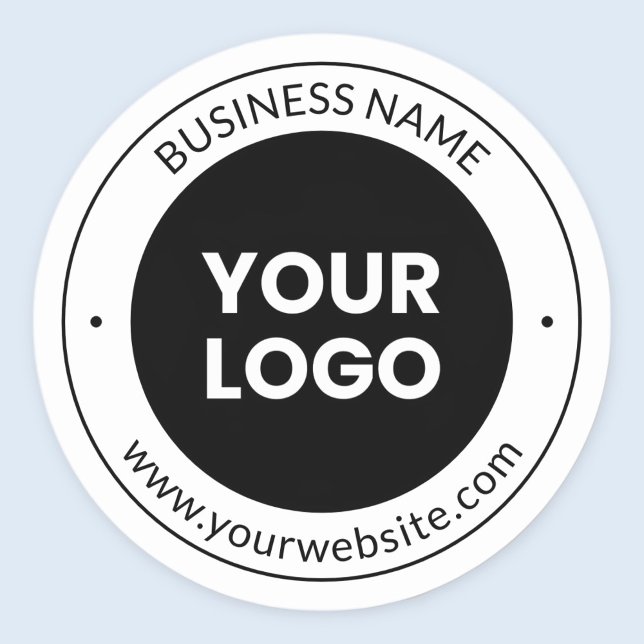 Business Name & Website or Slogan, Thank You Etc. Classic Round Sticker (Creator Uploaded)