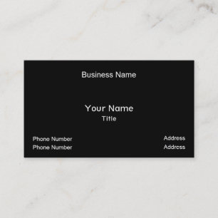 Business Name, Your Name, Title, Phone Number, ... Card