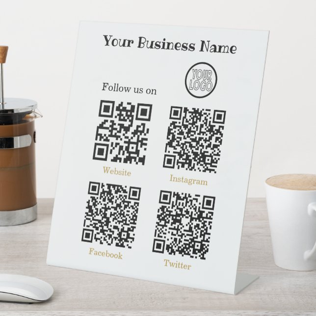 Business Network Personalised QR Code Pedestal Sign (In SItu)