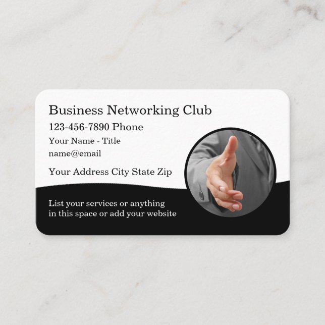Business Networking And Marketing Business Cards (Front)