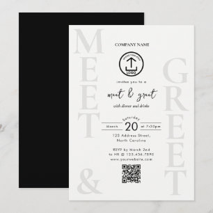 Business Networking Dinner Event Logo QR Code Invitation