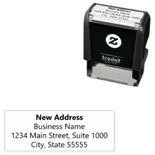 Business New Address Moving Announcement Template Self-inking Stamp