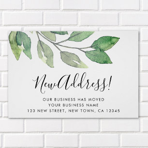 Business New Address Watercolor Poster