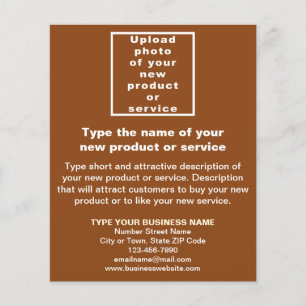Business New Product or Service on Brown Flyer