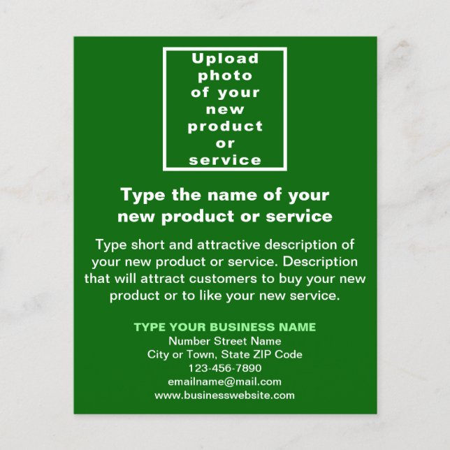 Business New Product or Service on Green Flyer (Front)