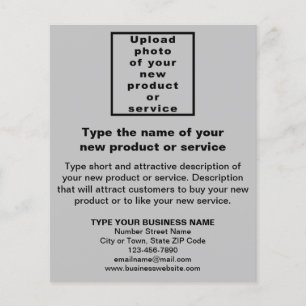 Business New Product or Service on Grey Flyer