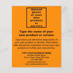 Business New Product or Service on Orange Flyer
