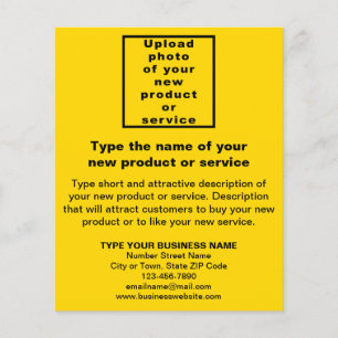Business New Product or Service on Yellow Flyer