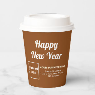 Business New Year Brown Paper Cup