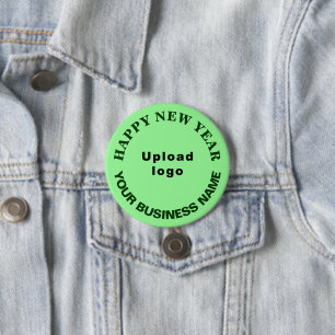Business New Year Greeting on Light Green Round 7.5 Cm Round Badge