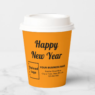 Business New Year Orange Colour Paper Cup