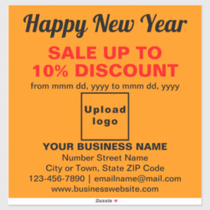 Business New Year Sale on Orange Colour Vinyl