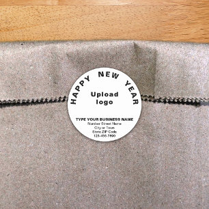 Business New Year White Round Sticker