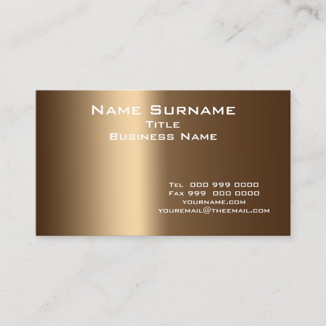 Business Normal size and Colours, Business Card (Front)