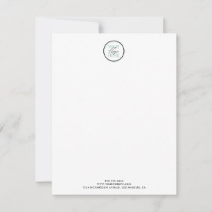 Business Note Card – Logo, Details & QR Code