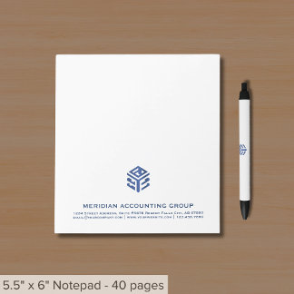 Business Notepad with Company Logo