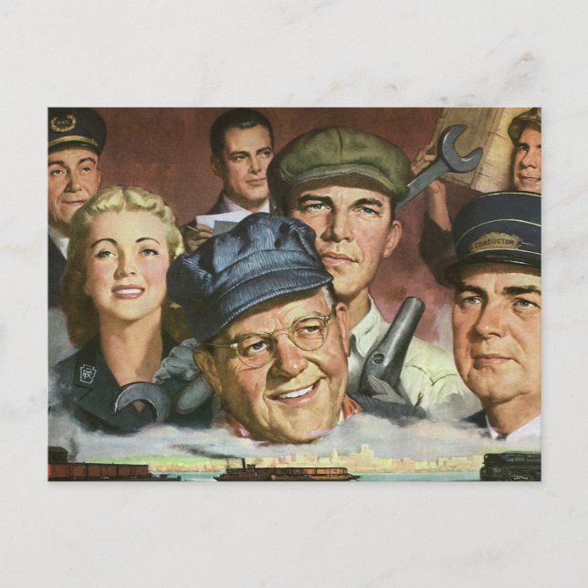 Business Occupations, Vintage Patriotic Patriotism Postcard (Front)