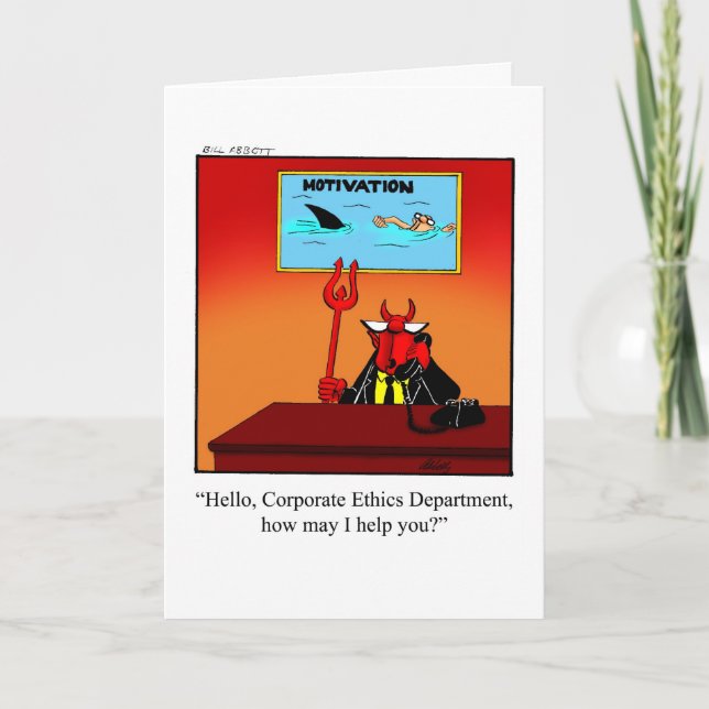  Business Office Humour Blank Greeting Card (Front)