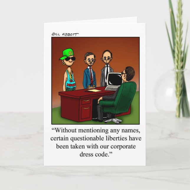 Business Office Humour Blank Greeting Card (Front)