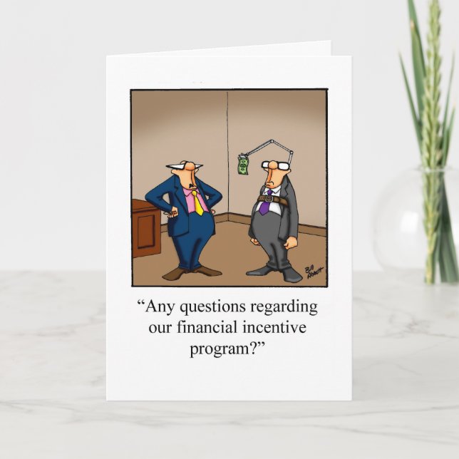  Business Office Humour Blank Greeting Card (Front)