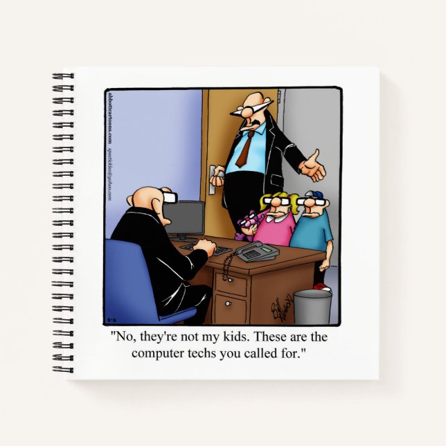 Business Office Humour Spiral Notebook (Front)