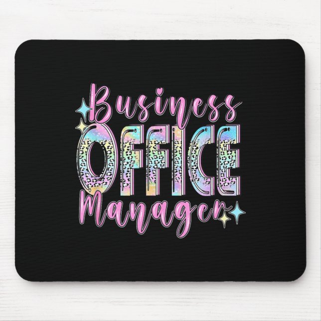 Business Office Manager Funny Front Teamwork Regio Mouse Mat (Front)
