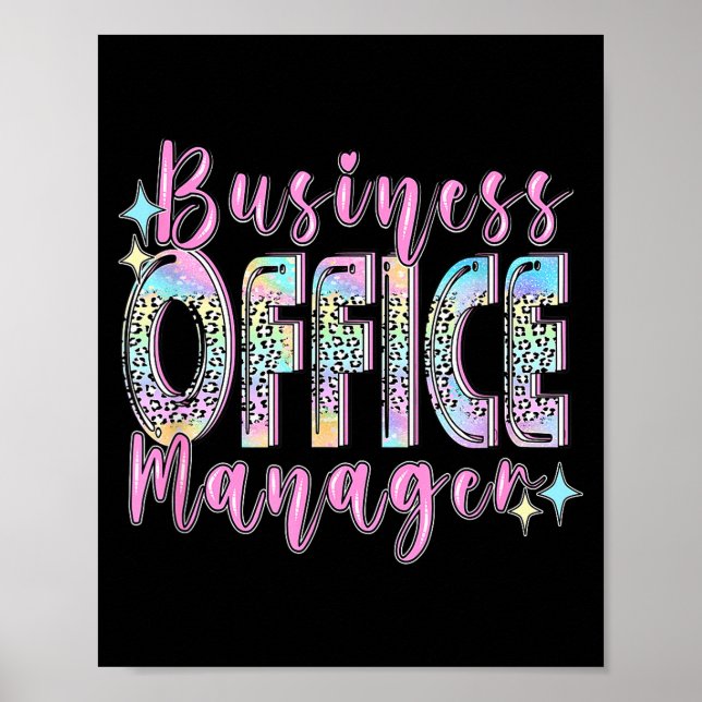 Business Office Manager Funny Front Teamwork Regio Poster (Front)
