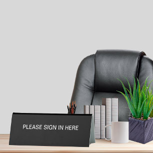Business Office Waiting Room Sign In Plaque 2 Side