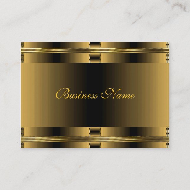 Business Old Gold Art Deco Business Card (Front)