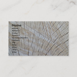 Business on Unfinished Wood - quartersawn Business Card