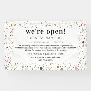 Business Open Feminine Terrazzo Banner