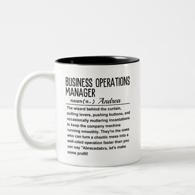 Business operations manager Two-Tone coffee mug (Left)