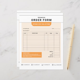 Business Order Form Template   Easy Customisable