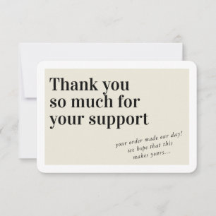 BUSINESS ORDER INSERT trendy thank you ivory cream
