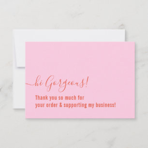 BUSINESS ORDER THANK YOU modern insert pink orange