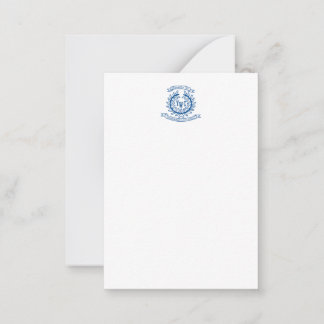 Business Organisation Logo Flat Note Card White