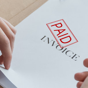 Business Paid Payment Self-inking Stamp