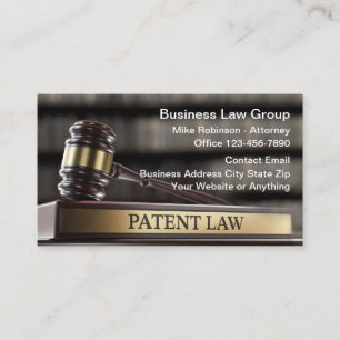 Business Patent Law Attorney Card