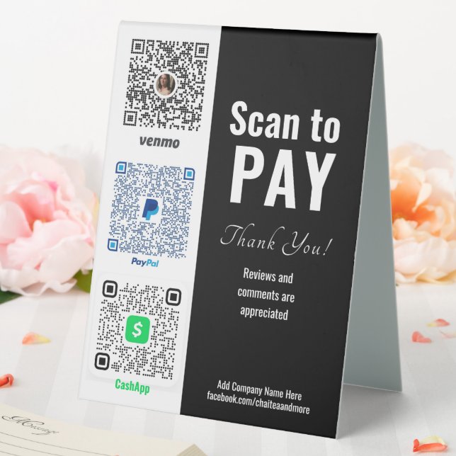 Business Pay Here QR Venmo PayPal (In SItu (Wedding))