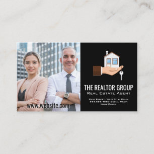 Business People Real Estate Logo Card