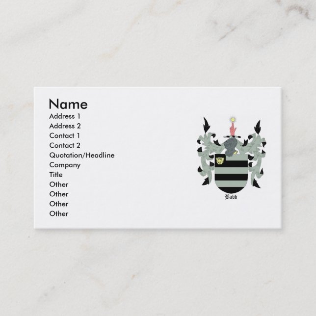 Business/Personal Cards (Front)