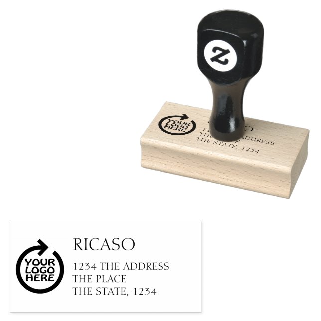 Business Personalised Logo Rubber Stamp (Stamped)